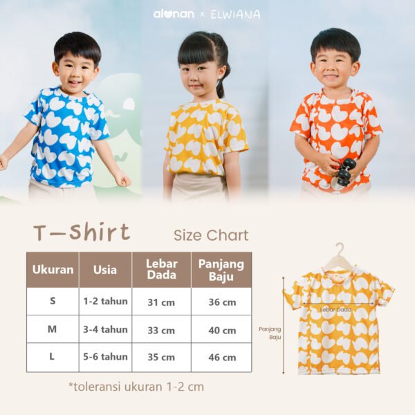 Kids Pattern T-Shirt – Short Sleeve (Alunan x Elwiana) Vol. 3 - Image 4
