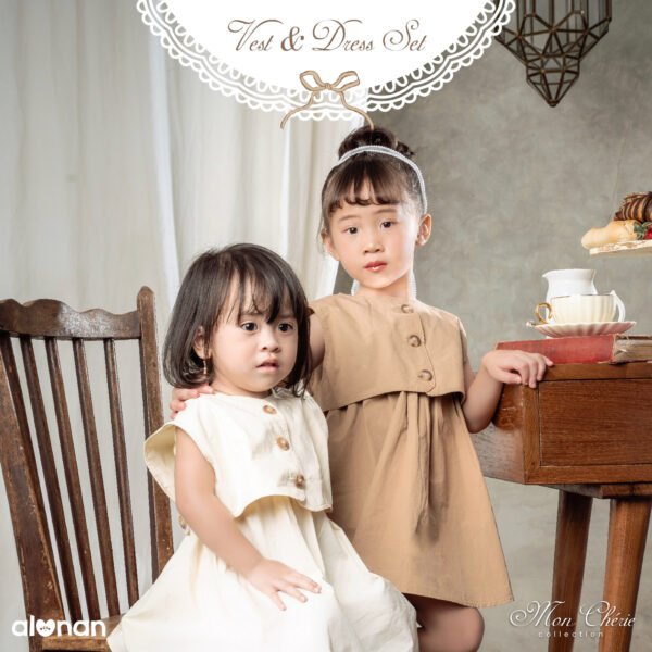 Baju Anak Perempuan Ruffle Romper 2in1 Set Mon Cherie Collection