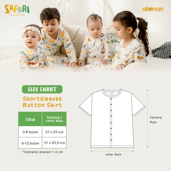 Newborn Button Set - Short & Long Sleeve (Safari Collection) - Image 4