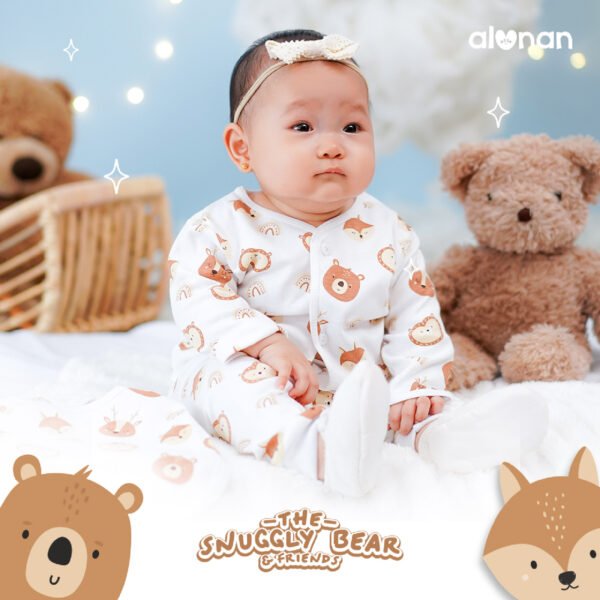 Newborn Button Set – Short & Long Sleeve (The Snuggly Bear & Friends)