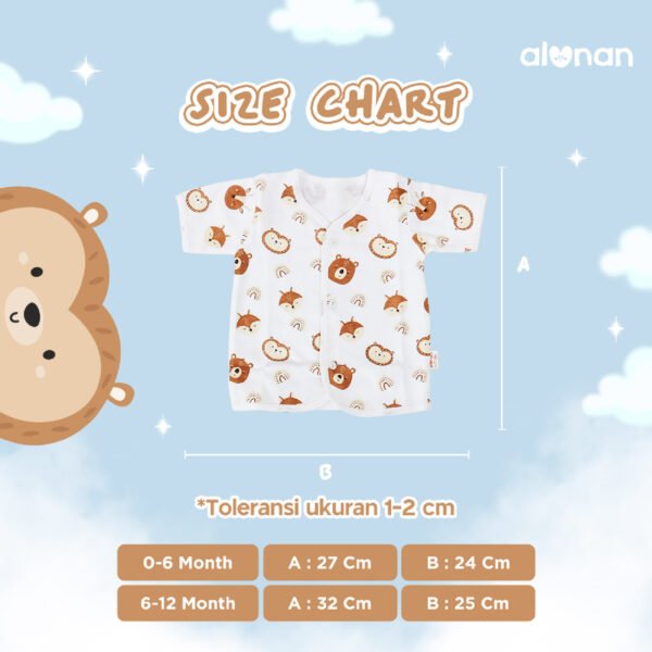 Newborn Button Set – Short & Long Sleeve (The Snuggly Bear & Friends) - Image 6