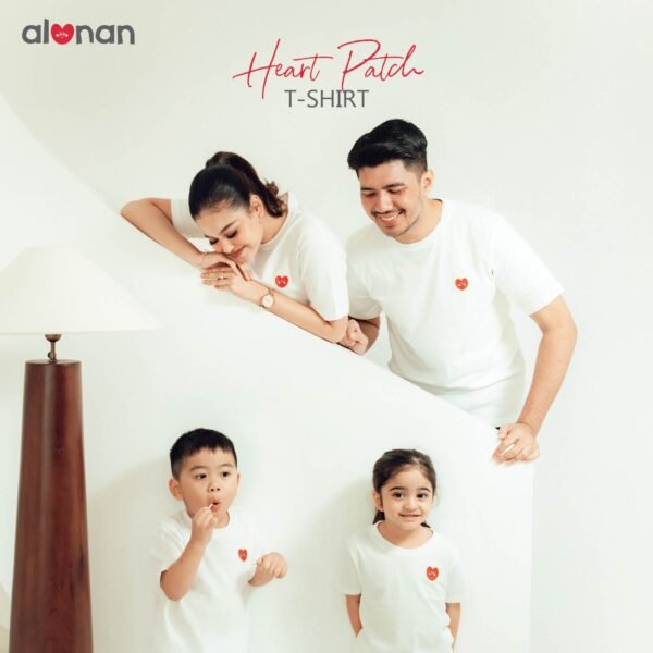 Heart Patch Family T-Shirt – Short Sleeve (The Signature Collection) - Image 2