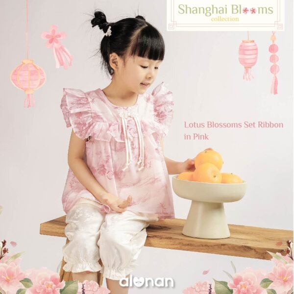Chinese New Year Set – Skirt & Pants (Shanghai Blooms) - Image 11