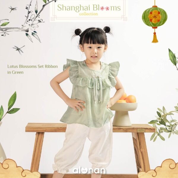 Chinese New Year Set – Skirt & Pants (Shanghai Blooms) - Image 13
