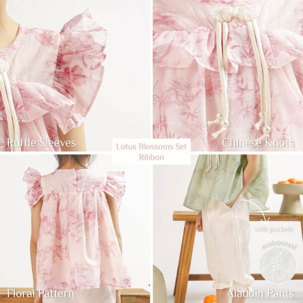 Chinese New Year Set – Skirt & Pants (Shanghai Blooms) - Image 14