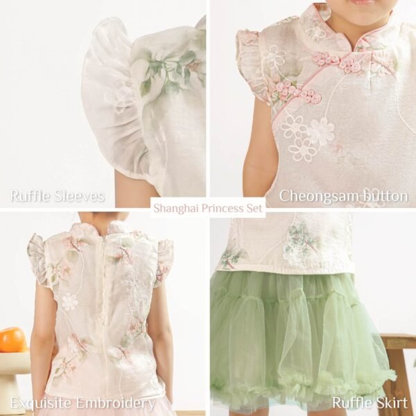 Chinese New Year Set – Skirt & Pants (Shanghai Blooms) - Image 6