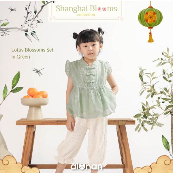 Chinese New Year Set – Skirt & Pants (Shanghai Blooms) - Image 7