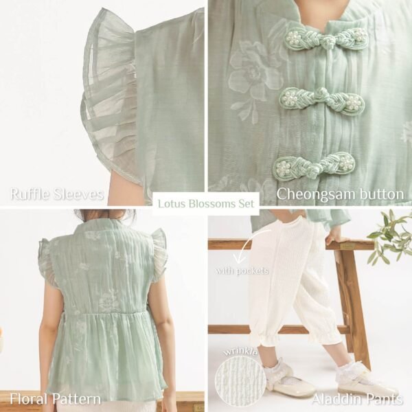 Chinese New Year Set – Skirt & Pants (Shanghai Blooms) - Image 9