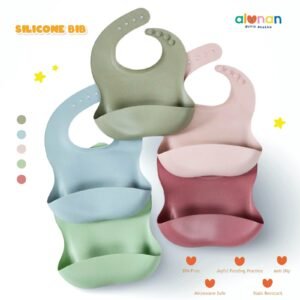 Bib Celemek Makan Bayi Silikon