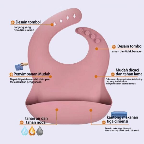 Silicone Feeding Bib For Baby & Toddler - Image 5