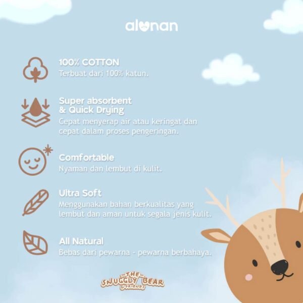 Newborn Bib (The Snuggly Bear & Friends) - Image 2