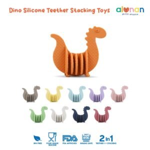 Gigitan Bayi Silikon Dino Teether