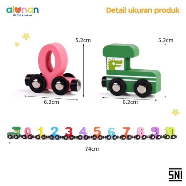 Wooden Toys – Magnetic Numbers Train - Image 2