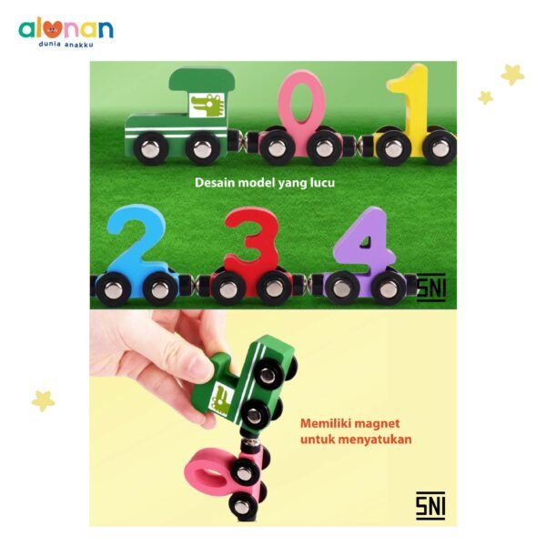 Wooden Toys – Magnetic Numbers Train - Image 5