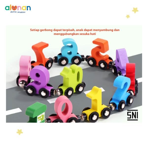 Wooden Toys – Magnetic Numbers Train - Image 4