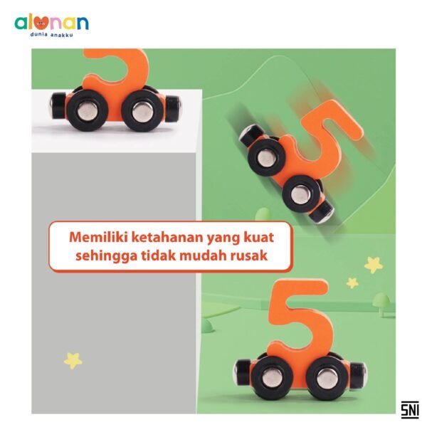 Wooden Toys – Magnetic Numbers Train - Image 3
