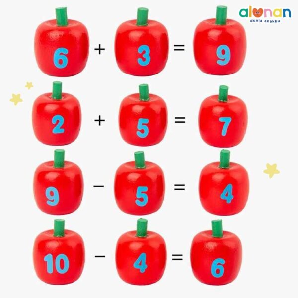 Wooden Toys – Fun Apple Picking Counting - Image 2