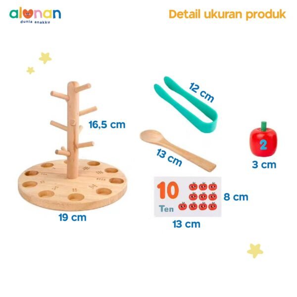 Wooden Toys – Fun Apple Picking Counting - Image 4