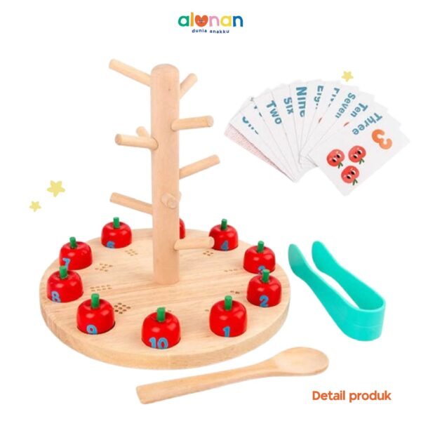 Wooden Toys – Fun Apple Picking Counting - Image 3