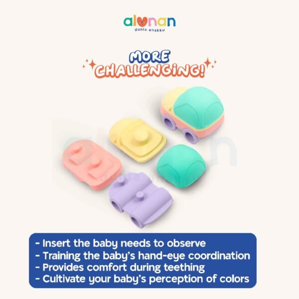 Silicone Toys – Car Stacking Toys - Image 2