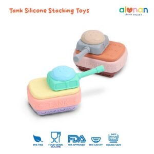 Mainan Susun Anak Tank Silicone Toys