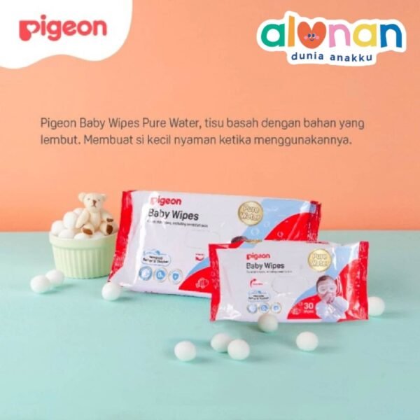 Pigeon – Baby Wipes Pure Water 80 sheets - Image 2