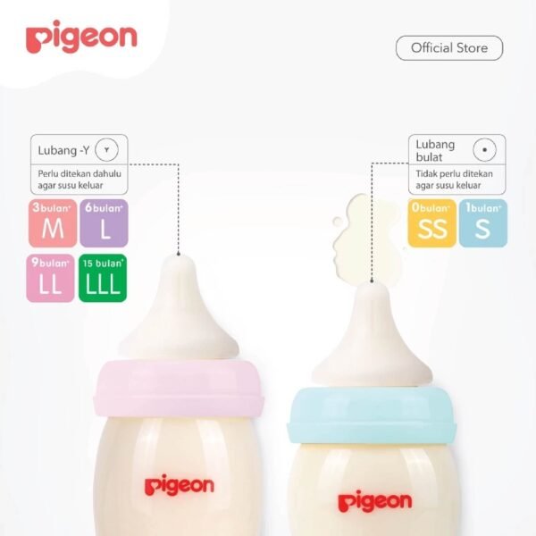 Pigeon - Nipple SoftTouch Peristaltic Wide Neck 3 pcs - Image 2