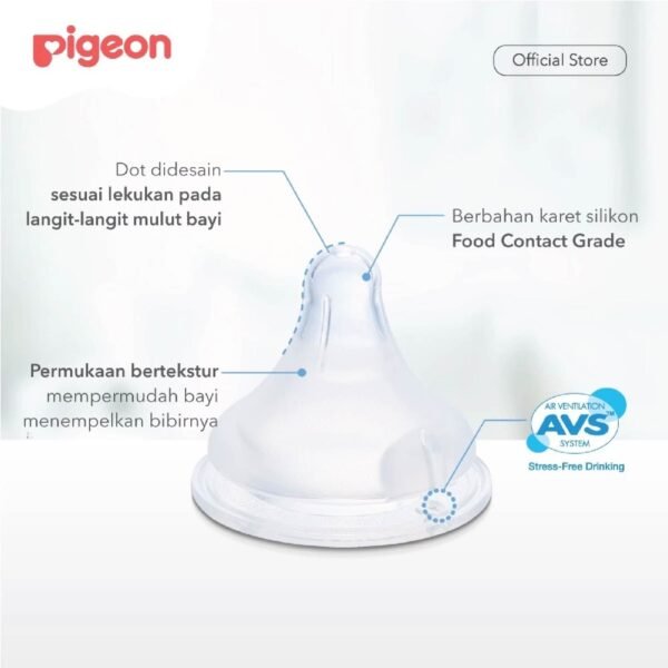 Pigeon - Nipple SoftTouch Peristaltic Wide Neck 3 pcs - Image 4