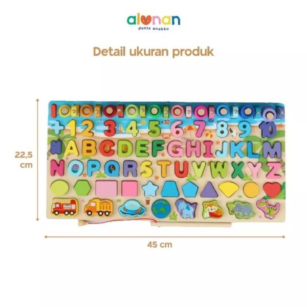 Wooden Toys – 6in1 Logarithmic Puzzle Board - Image 6