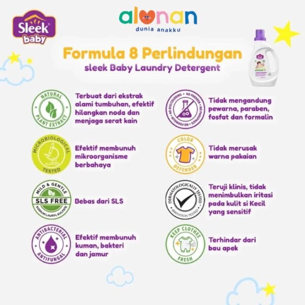 Sleek - Baby Laundry Detergent Pouch Refill 450 ml / 900 ml - Image 3
