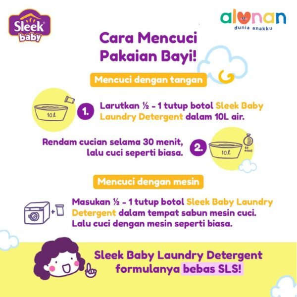 Sleek - Baby Laundry Detergent Pouch Refill 450 ml / 900 ml - Image 4