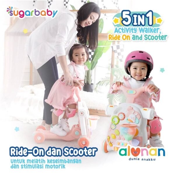 Sugar Baby -  5in1 Activity Walker Ride On & Scooter - Image 6