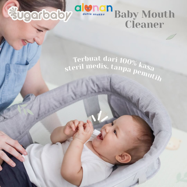ALUNAN - Sugar Baby Mouth Cleaner in Jar 30 pcs - Pembersih Mulut Bayi SugarBaby - Oral Cleaner - Image 7