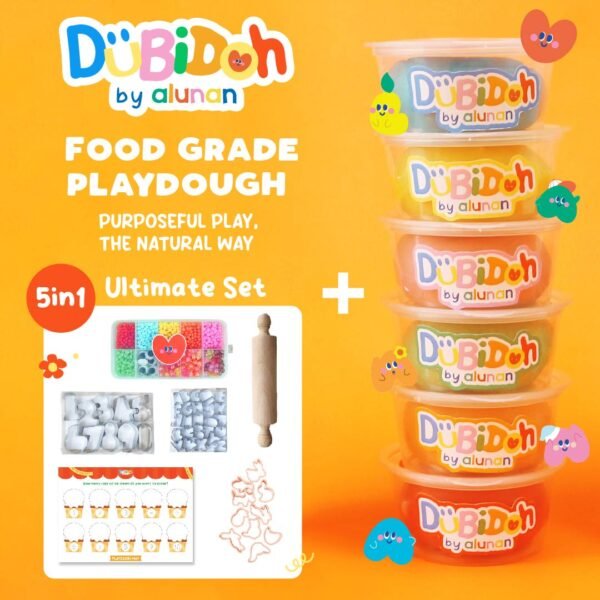 Playdough Food Grade ALUNAN DuBiDoh Mainan Edukasi Sensorik Motorik Anak