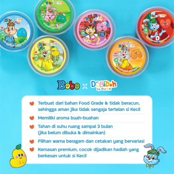 DuBiDoh x Bobo – Food Grade Set Playdough - Image 4