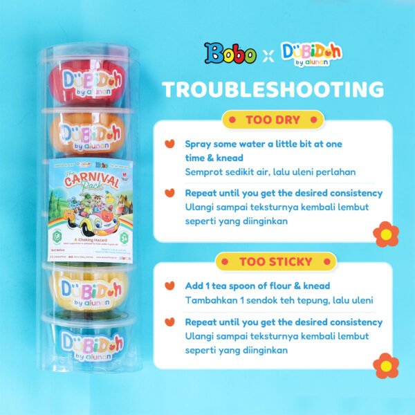 DuBiDoh x Bobo – Food Grade Set Playdough - Image 3