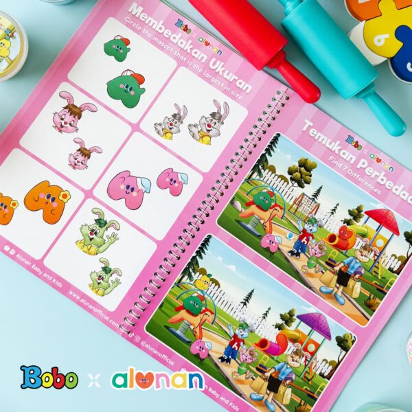Alunan x Bobo Activity Book – Buku Aktivitas Anak Wipe and Clean - Image 2